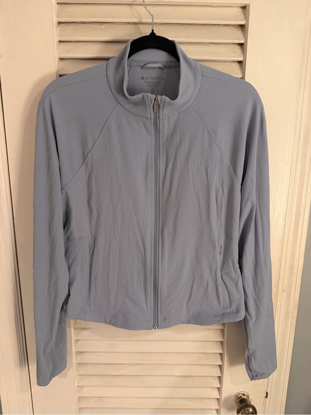Athleta Pale Blue Full-Zip Up Jacket